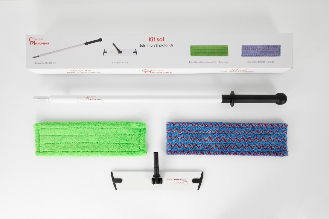 Kit de nettoyage pratique pour sol et fenêtre - RAJA Suisse